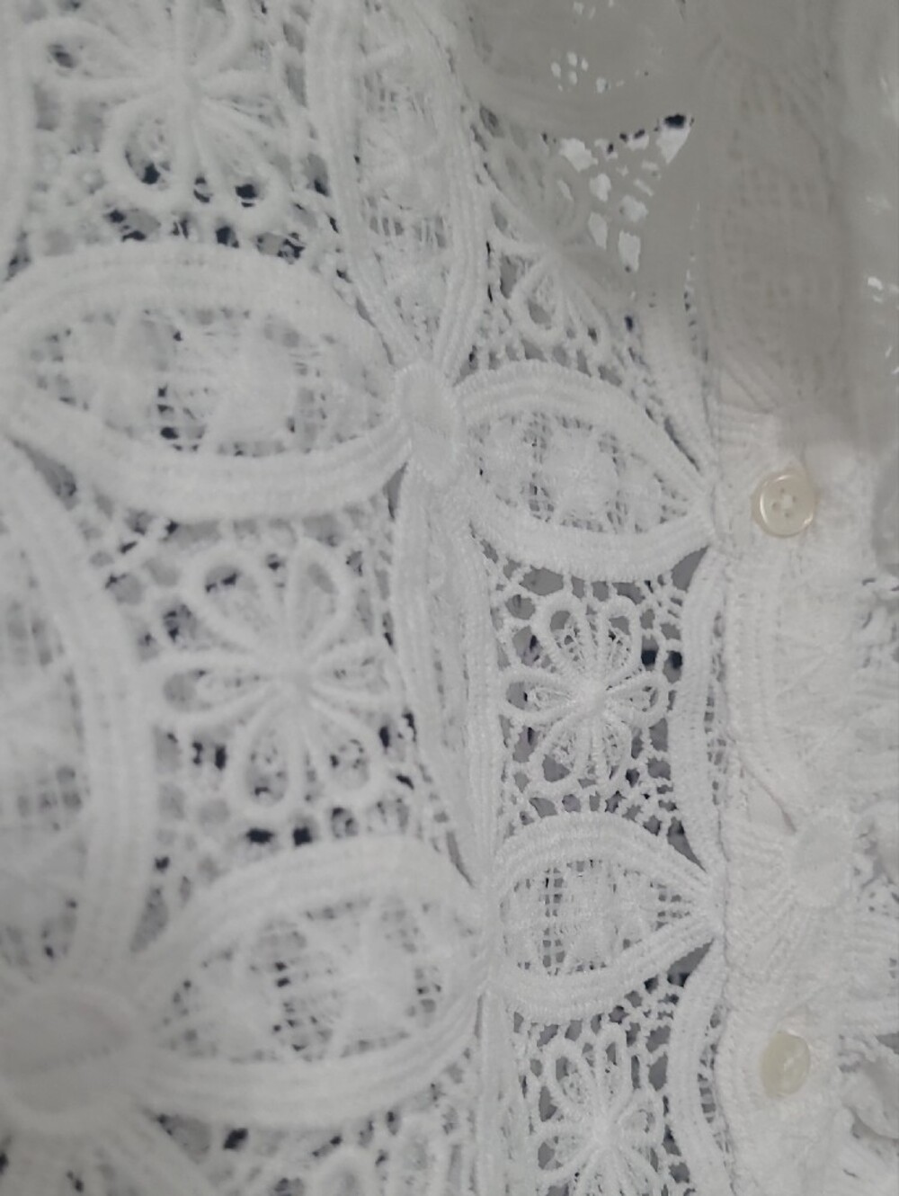 Ann Taylor Ruffle Collar Lace Blouse - Picture 5 of 14